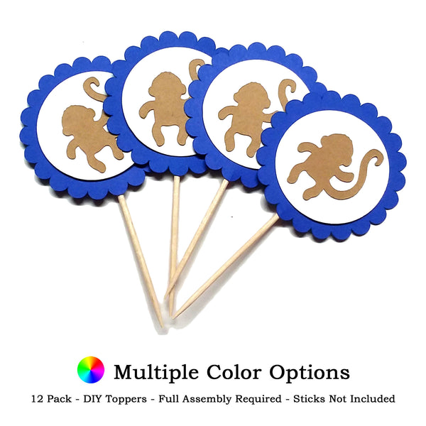 Monkey DIY Cupcake Toppers (12 kits per order)