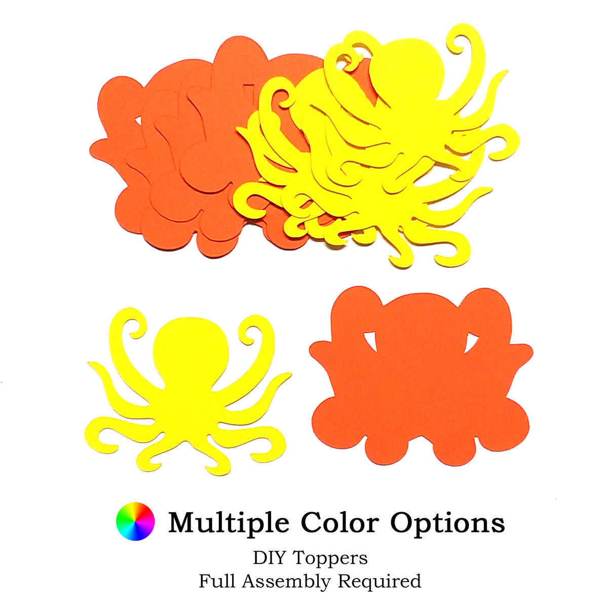 Octopus Topper Octopus DIY Cupcake Topper (12 kits per order) – DIY Paper Supply