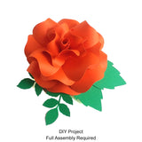 Orange Paper Rose DIY Set - 12 per order (Pricing for sizes vary)