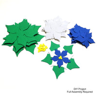 Paper Poinsettia DIY Set - 12 per order (Pricing for sizes vary)