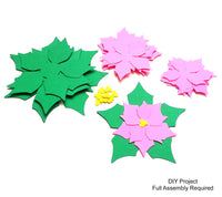 Paper Poinsettia DIY Set - 12 per order (Pricing for sizes vary)