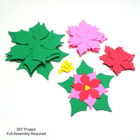 Paper Poinsettia DIY Set - 12 per order (Pricing for sizes vary)