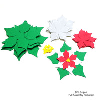 Paper Poinsettia DIY Set - 12 per order (Pricing for sizes vary)