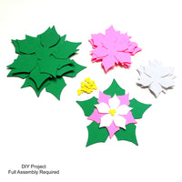Paper Poinsettia DIY Set - 12 per order (Pricing for sizes vary)