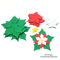 Paper Poinsettia DIY Set - 12 per order (Pricing for sizes vary)