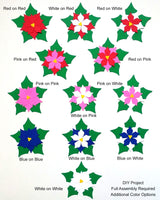Paper Poinsettia DIY Set - 12 per order (Pricing for sizes vary)