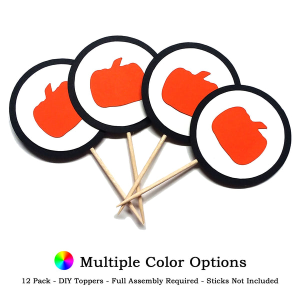 Pumpkin DIY Cupcake Toppers (12 kits per order)