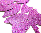 Purple Glitter Paper Bow DIY Set - 12 per order (Pricing for sizes vary)