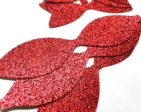 Red Glitter Paper Bow DIY Set - 12 per order (Pricing for sizes vary)