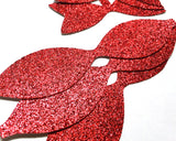 Red Glitter Paper Bow DIY Set - 12 per order (Pricing for sizes vary)