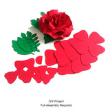 Red Paper Rose DIY Set - 12 per order (Pricing for sizes vary)
