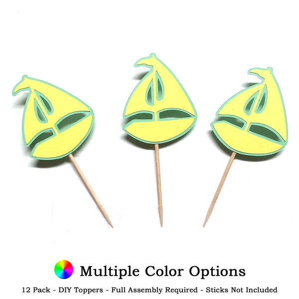 Sailboat DIY Cupcake Topper (12 kits per order)