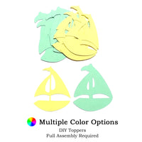 Sailboat DIY Cupcake Topper (12 kits per order)