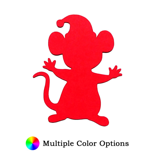 Santa Mouse Die Cut Shape - 25 per order (Pricing for sizes vary)