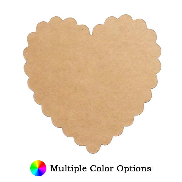 Scalloped Heart Die Cut Shape - 25 per order (Pricing for sizes vary)