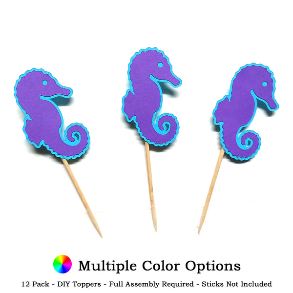 Seahorse DIY Cupcake Topper (12 kits per order)