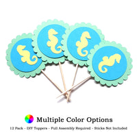 Seahorse DIY Cupcake Toppers (12 kits per order)
