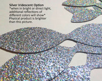 Silver Glitter Paper Bow DIY Set - 12 per order (Pricing for sizes vary)
