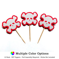 Crossbone Skull DIY Cupcake Topper (12 kits per order)