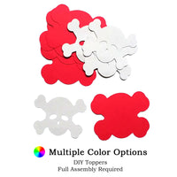 Crossbone Skull DIY Cupcake Topper (12 kits per order)