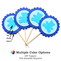 Teddy Bear DIY Cupcake Toppers (12 kits per order)