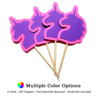 Unicorn Head DIY Cupcake Topper (12 kits per order)