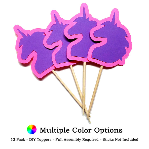 Unicorn Head DIY Cupcake Topper (12 kits per order)
