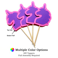 Unicorn Head DIY Cupcake Topper (12 kits per order)