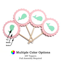 Whale DIY Cupcake Toppers (12 kits per order)