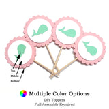 Whale DIY Cupcake Toppers (12 kits per order)