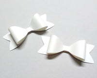White Paper Bow DIY Set - 12 per order (Pricing for sizes vary)