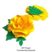 Yellow Paper Rose DIY Set - 12 per order (Pricing for sizes vary)