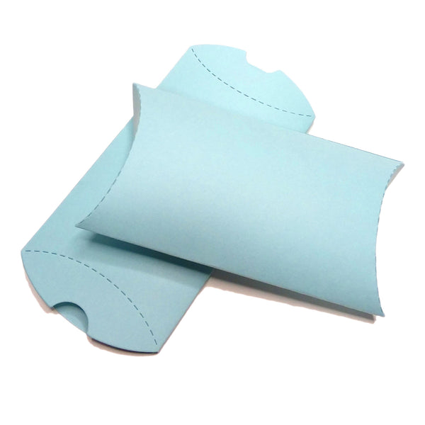 12 Pack - Light Blue Pillow Boxes